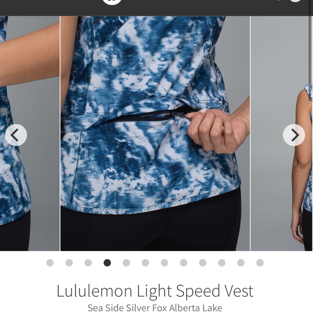 NWT Lululemon Light Speed ultralight vest blue/light gray size 8 - Picture 8 of 15